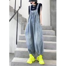 Denim blue overalls new summer thin casual one-piece pants